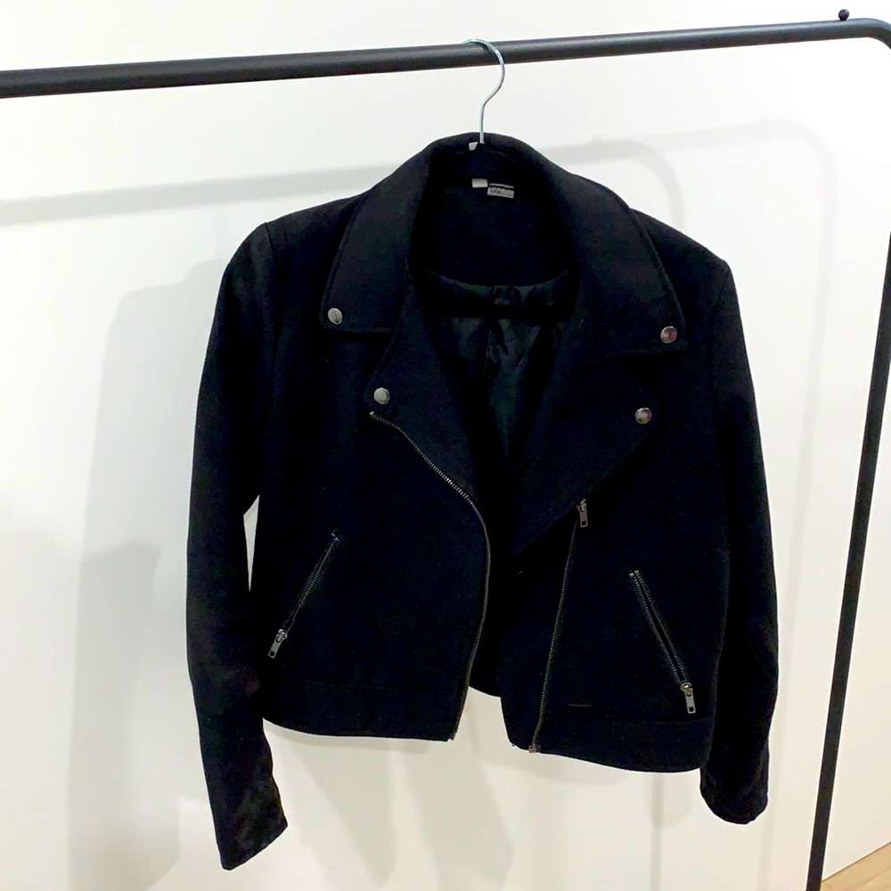 H&M suede bomber jacket